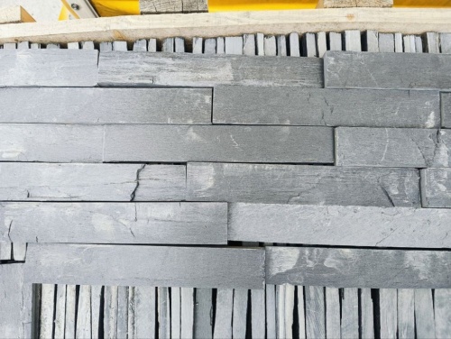 Плитка чёрная из натурального камня фасадная 30 см * 5 см, толщина 7 мм -30 мм купить в Волчанске